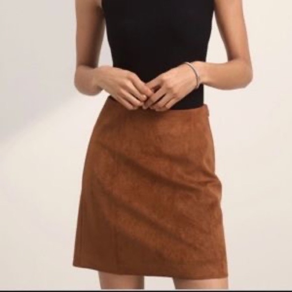 Babaton Suede Skirt 4